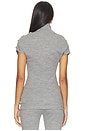 view 4 of 5 Short Sleeve Draped Top in Gris Chin? Clair