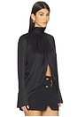 view 2 of 4 Draped Silk Blouse in Black