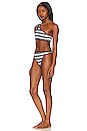 view 3 of 4 MAILLOT DE BAIN 2 PIÈCES ONE SHOULDER in White & Black