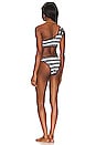 view 4 of 4 MAILLOT DE BAIN 2 PIÈCES ONE SHOULDER in White & Black