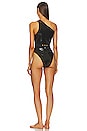 view 4 of 5 One Shoulder One Piece Swimsuit in Black