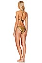 view 3 of 3 Metallic Triangle Bikini Set in Gold