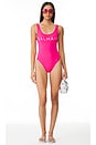 view 1 of 4 Strass Logo One Piece in Fuxia