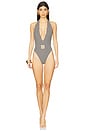 view 1 of 6 Swimsuit With Belt in Ivory & Black