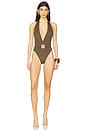 view 1 of 5 Swimsuit With Belt in Khaki