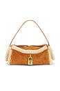 view 2 of 4 SAC À BANDOULIÈRE SMALL PULSE SUEDE & SHEARLING in Beige Clair & Camel Fonc?