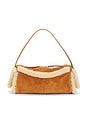 view 4 of 4 SAC À BANDOULIÈRE SMALL PULSE SUEDE & SHEARLING in Beige Clair & Camel Fonc?