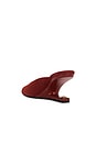 view 3 of 5 MULES NO WEDGE SUEDE in Rouge Fonc