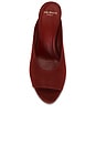 view 4 of 5 MULES NO WEDGE SUEDE in Rouge Fonc