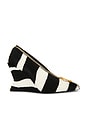 view 1 of 6 Zebra Pump Zip Wedge in Noir & Blanc