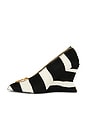 view 6 of 6 Zebra Pump Zip Wedge in Noir & Blanc