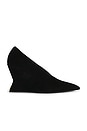 view 1 of 5 Suede Wedge Pump in Noir in Black