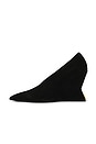 view 5 of 5 Suede Wedge Pump in Noir in Black