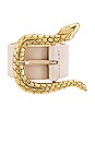 view 3 of 3 Mamba Belt in Bone & Brass
