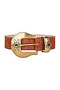 view 3 of 3 CEINTURE TORI in Cognac & Brass