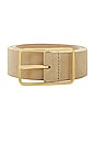 view 3 of 3 Milla Suede Belt in Light Sand & Gold