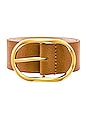 view 3 of 3 Kyra Belt in Cuoio & Gold