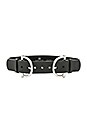 view 1 of 3 Blake Double Belt in Black & Silver