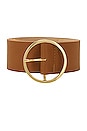view 3 of 3 Molly Belt in Cuoio & Gold