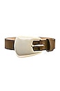 view 3 of 3 Lucian Belt in Walnut & Gold