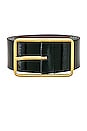 view 3 of 3 Milla Gloss Belt in Black & Gold