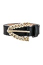 view 3 of 3 Amias Mini Belt in Black & Gold