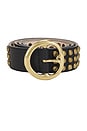 view 3 of 3 Baby Bell Studded Belt in Black Brass