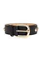 view 3 of 3 CINTO COM DETALHES DE TACHAS KENNEDY in Black & Gold