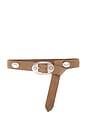 view 1 of 3 Tucker Concho Nubuck Belt in Taupe & Silver