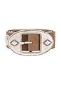 view 3 of 3 Tucker Concho Nubuck Belt in Taupe & Silver