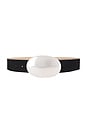 view 1 of 3 Myra Nubuck Belt in Black & Silver