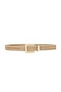 view 1 of 3 Everly Linen Belt in Champagne & Gold