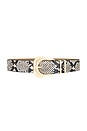 view 1 of 3 Koda Python Belt in White & Gold
