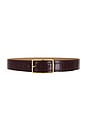 view 1 of 3 Milla Croco Belt in Merlot & Gold