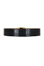 view 2 of 3 Edmond Croco Belt in Black & Gold