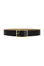 view 1 of 3 Milla Python Belt in Black & Gold