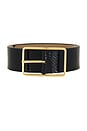 view 3 of 3 Milla Python Belt in Black & Gold