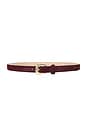 view 1 of 3 Kennedy Mini Calf Hair Belt in Burgundy & Gold