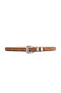 view 1 of 3 CEINTURE GUNNAR in Cognac & Silver