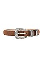 view 3 of 3 CEINTURE GUNNAR in Cognac & Silver