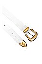 view 3 of 3 CINTURÓN ROUGE in White & Brass