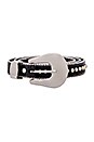 view 3 of 3 Barcelona Belt in Black & Silver