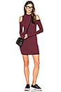 view 1 of 3 Cold Shoulder Mini Dress in Burgundy