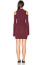 view 3 of 3 Cold Shoulder Mini Dress in Burgundy