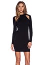 view 1 of 4 Long Sleeve Cut Out Dress in Black