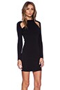 view 2 of 4 Long Sleeve Cut Out Dress in Black