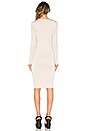 view 3 of 3 Long Sleeve Midi Dress in Nude