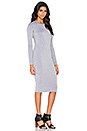 view 2 of 3 Long Sleeve Midi Dress in Heather Grey