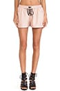 view 1 of 4 BLQ Basics Faux Leather Shorts in Nude