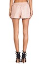 view 3 of 4 BLQ Basics Faux Leather Shorts in Nude